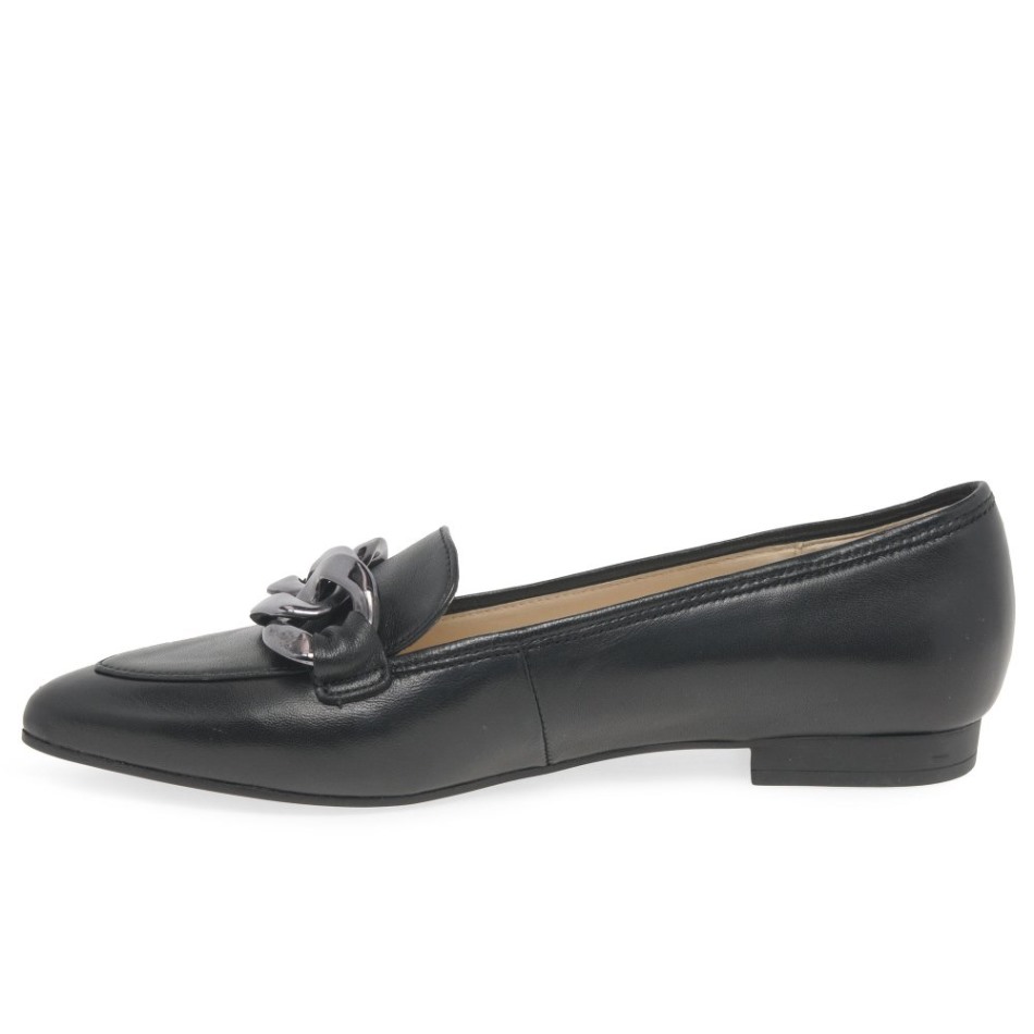 Carol Dames Chaussures En Cuir Noir Gabor | Exclusif